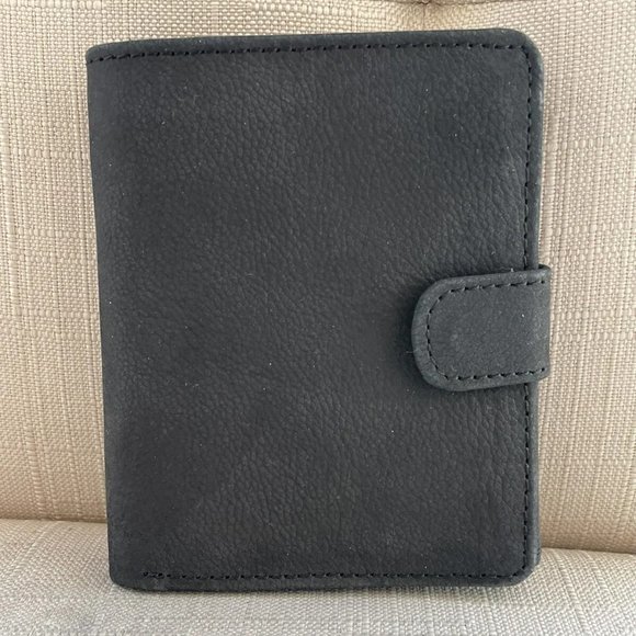 Other - Genuine Leather Billfold Wallet Black Bifold Card Holder Purse Handmade Wallet